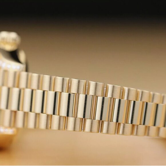 WOW!! ROLEX LADIES PRESIDENT 1CT++ DIAMONDS 18K GOLD WATCH BOX TAGS main image 7